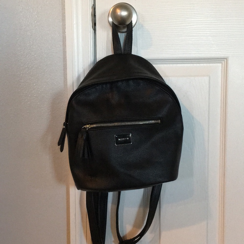 Mini black backpack